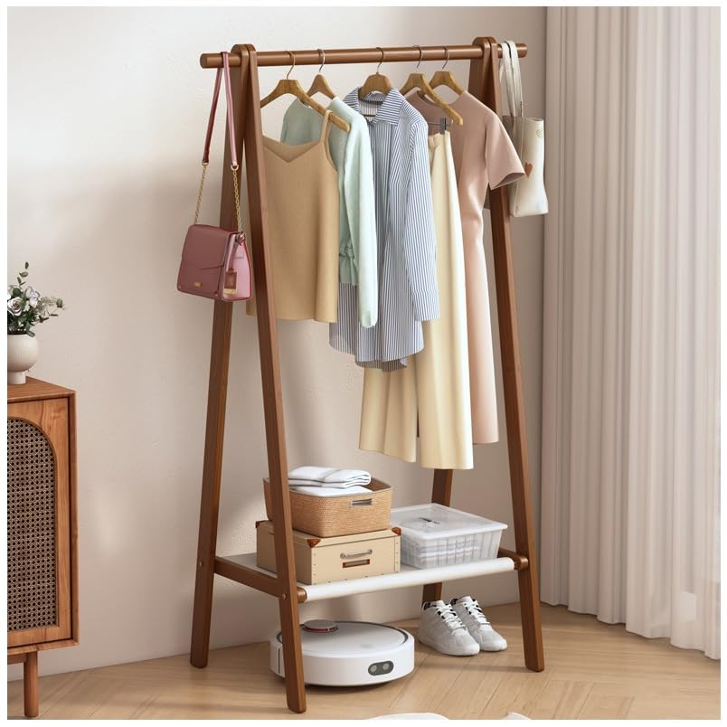 Armario multifuncional de madera independiente resistente para entrada, pasillo, dormitorio, oficina, elegante diseño marrón, organizador que ahorra espacio
