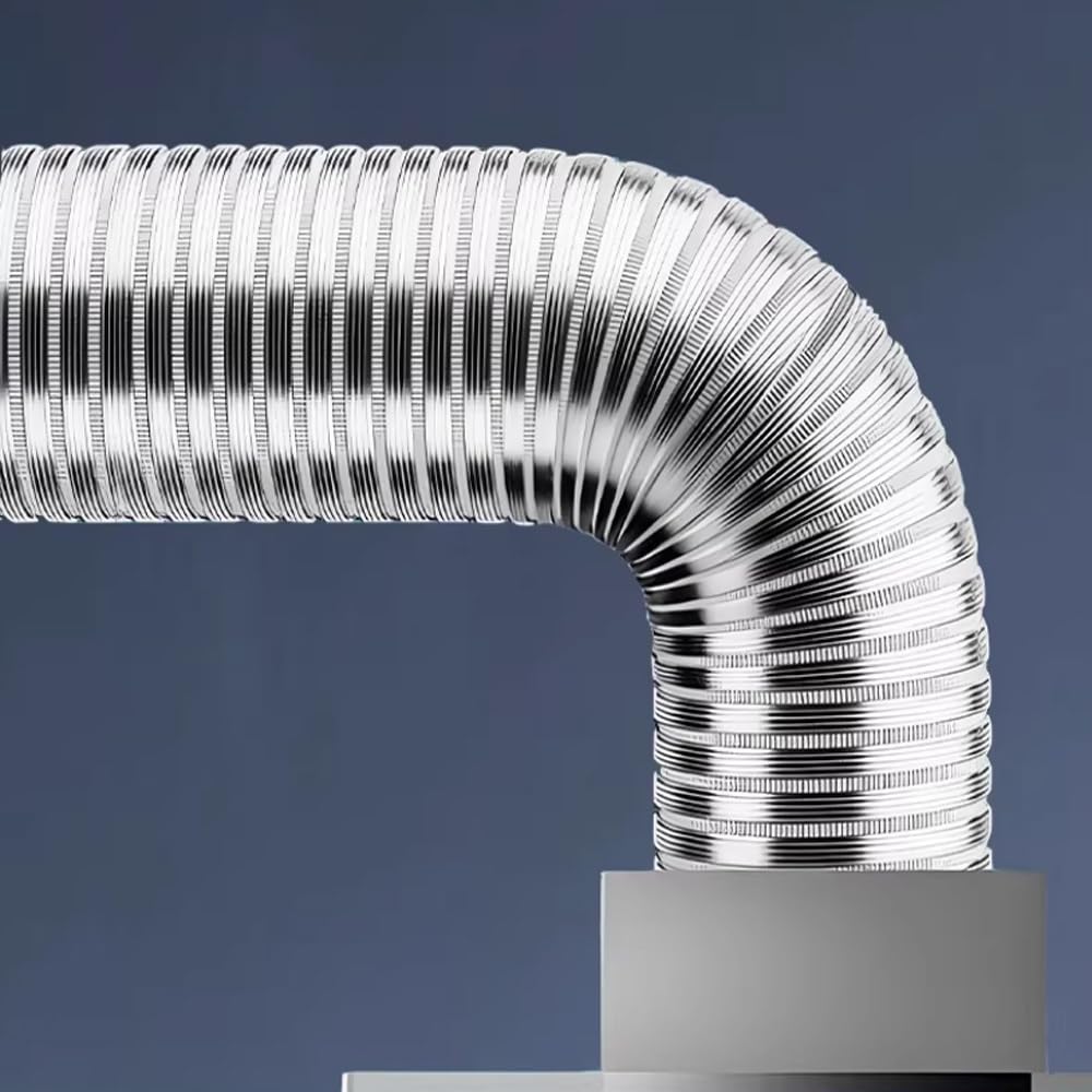 Condotti di aerazione, condotti Flessibili in Alluminio da 4" semirigidi, Tubi di Ventilazione per asciugatrici, condotti di Ventilazione HVAC, condotti di aspirazione fumi retrattili, opzio