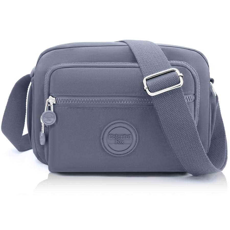 Borsa A Tracolla Donna In Nylon - Leggera E Impermeabile Con 8 Tasche - Multifunzione - Foto 9