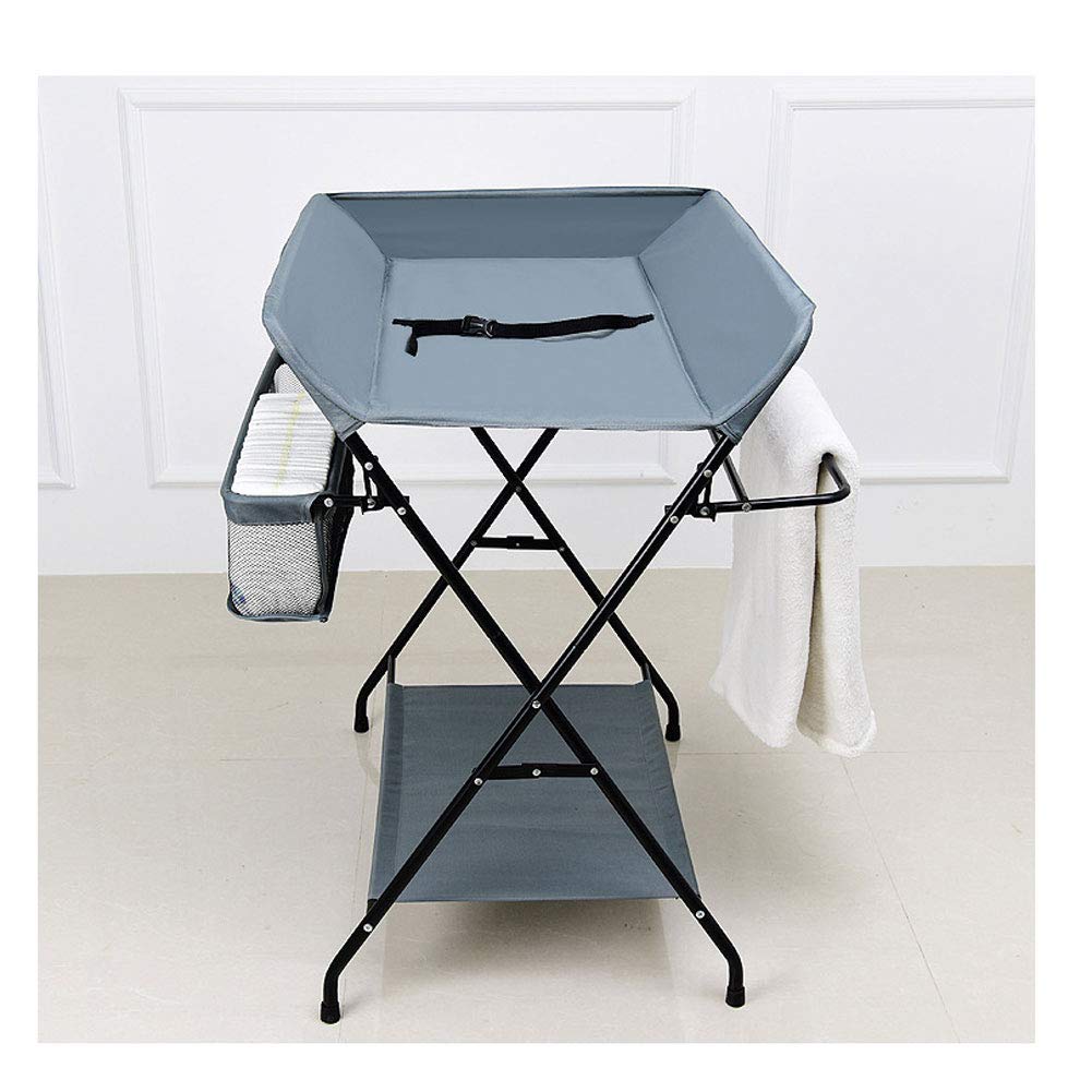 Fasciatoio Multifunzionale con portaoggetti Organizer Portatile Tavolo massaggiante Neonato Pieghevole Stile Gamba Trasversale, A.