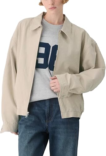 SeeLuNa Trendy Bomber Jackets for Women Long Sleeve Zip Up Lapel Neck Oversized Jacket Fall Cropped Coat with Pockets