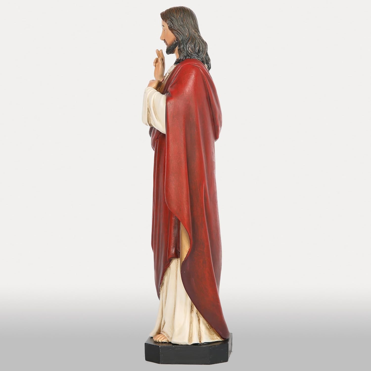 BC Catholic Sacred Heart of Jesus Statue, 10" H Jesus Christ Indoor Decr, Catholic Colletable Figurine, Religious Gift, Handpainted by Buildclassic - Image 7