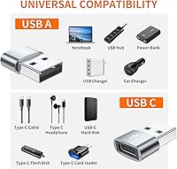 Vista 46 de JXMOX USB to USB C Adapter 4-Pack,USB C Female to A Male Charger Type C Converter for Apple Watch Ultra iWatch 8 SE,iPhone 16 15 14 13 12 11 Plus