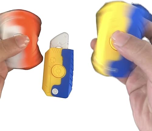 Miniatura 6 de RMISODO 2 piezas de cuchillo de zanahoria juguete gravedad Fidget Spinner, colorido y novedoso forma, fabricado con tecnología de impresión 3D,