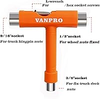 Vista 2 de Vanpro herramientas para patinetas herramienta de patinaje todo en uno. Usado para la instalación y mantenimiento de varias patinetas y patines