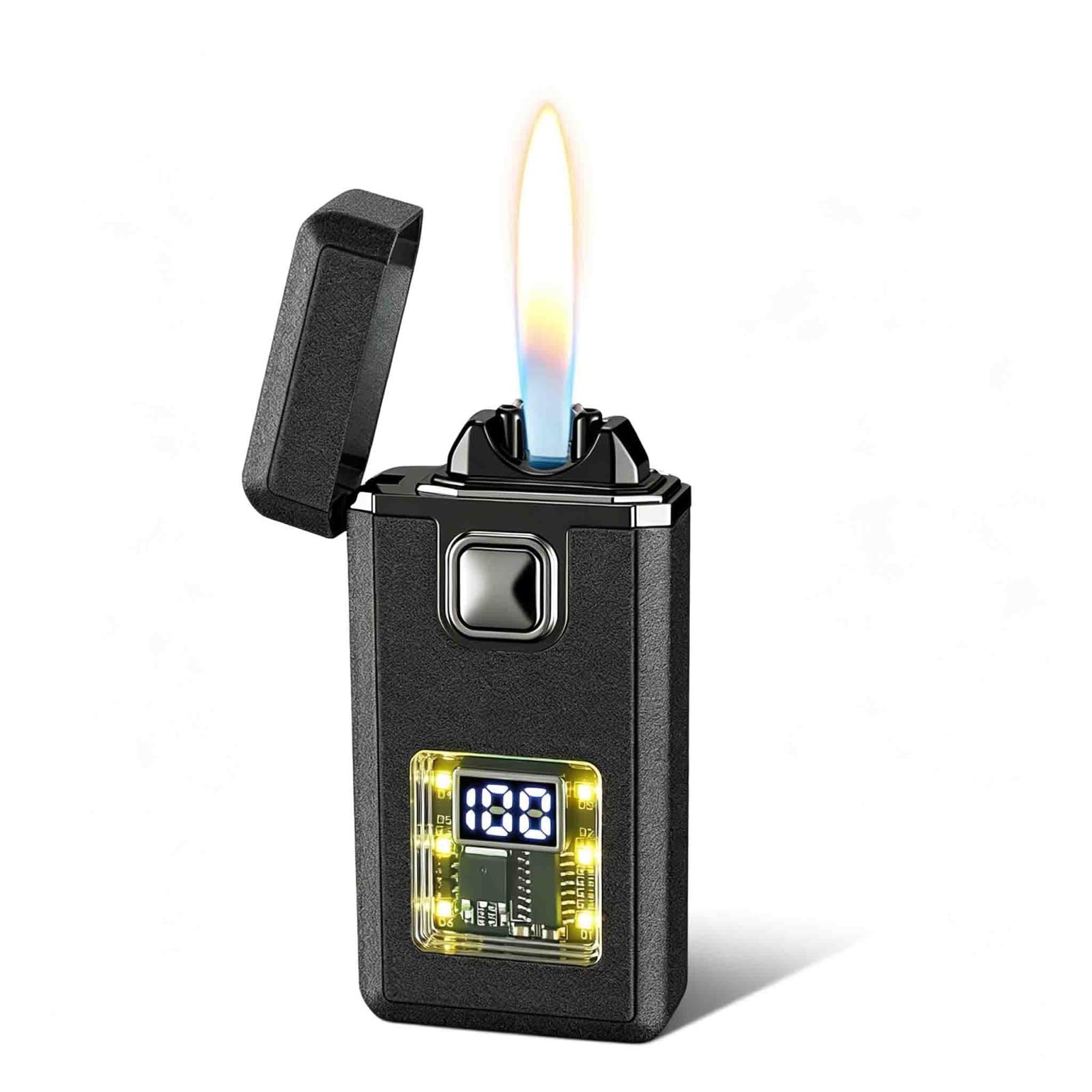 Ogqbeapc Men's B This Smart Utane Lighter Features A Visible Fuel Window And Adjustable Flame, Making It A For .(B)