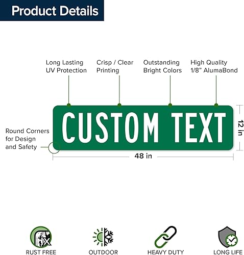 Vista 15 de My Sign Center - Letrero de calle personalizado, 8 colores, opción reflectante, montaje de 4 x 18 pulgadas, grueso libre de óxido, fabricado