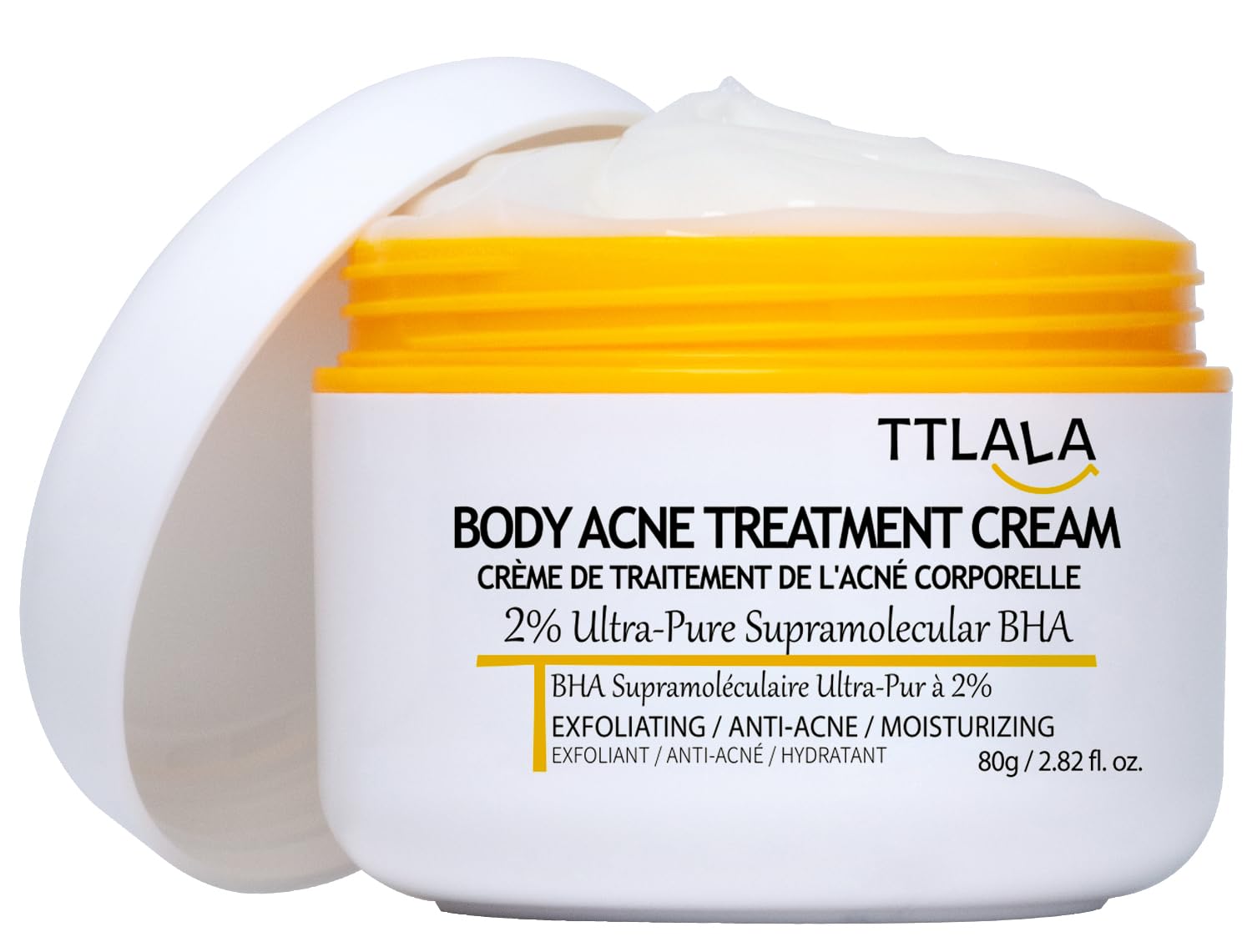 Butt Acne Clearing Treatment, Moisturizer Cream with 2% Salicylic Acid, Tea Tree Oil & Witch Hazel, Body Back Acne Treatment, Cystic Acne Treatment for Skin Delicate and Smooth 2.82oz