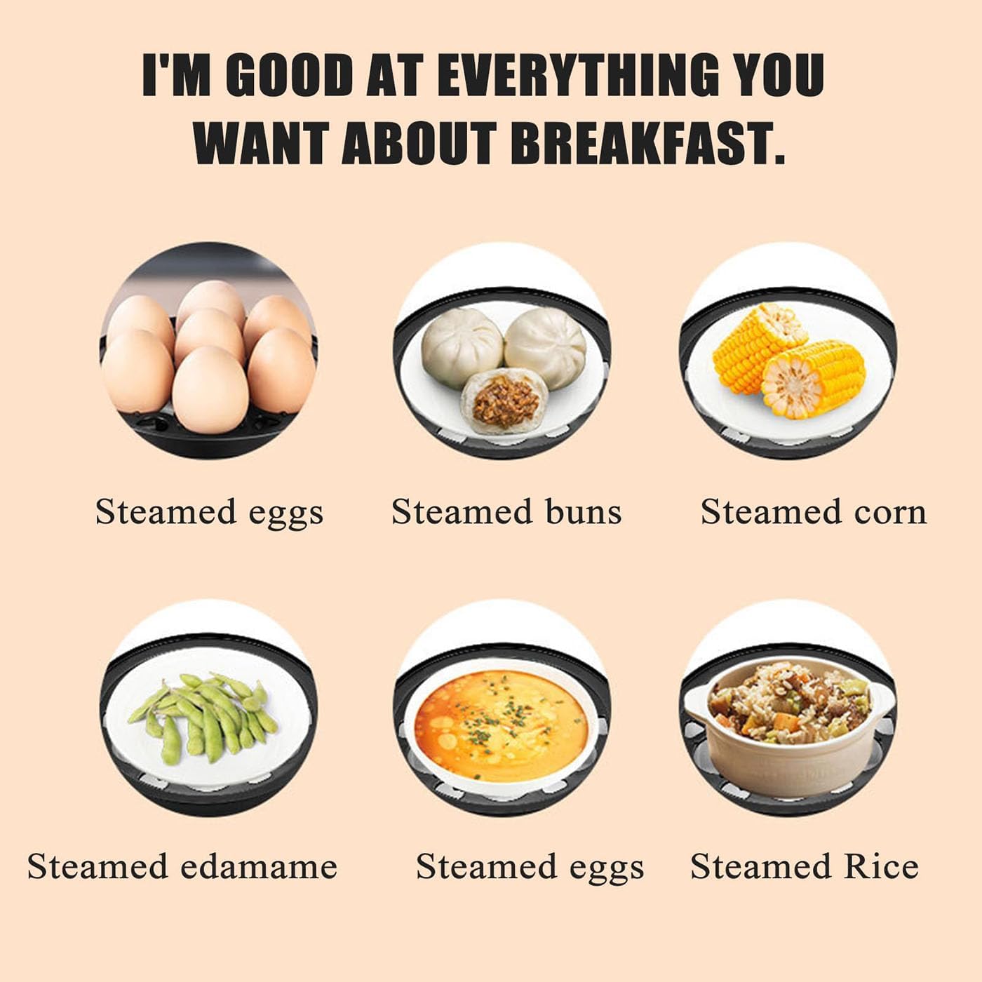 Jajowar, Elektryczny Gotowacz na 7 Jaj z Automatyczną Regulacją Temperatury
