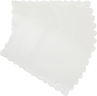 100 Pack Rectangular Paper Doilies - White Lace Paper Doilies for Food - Disposable Placemats for Birthday Party and Wedding Tablewear Decoration - 30 x 40cm