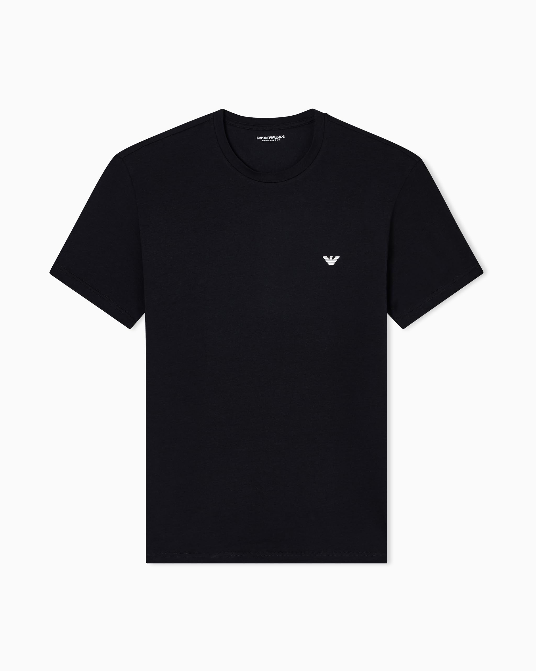 Emporio Armani Man's Essential Cotton Crew Neck T-Shirt, Black, M, Fitted