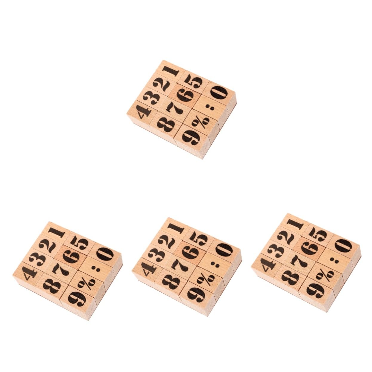 NUOBESTY 4sätze Holzstempeln Mit Zahlen Und Buchstaben Dekorativer -stempel Für Notizbücher Und Kreative Projekte Für -labels Karten Und Scrapbooking