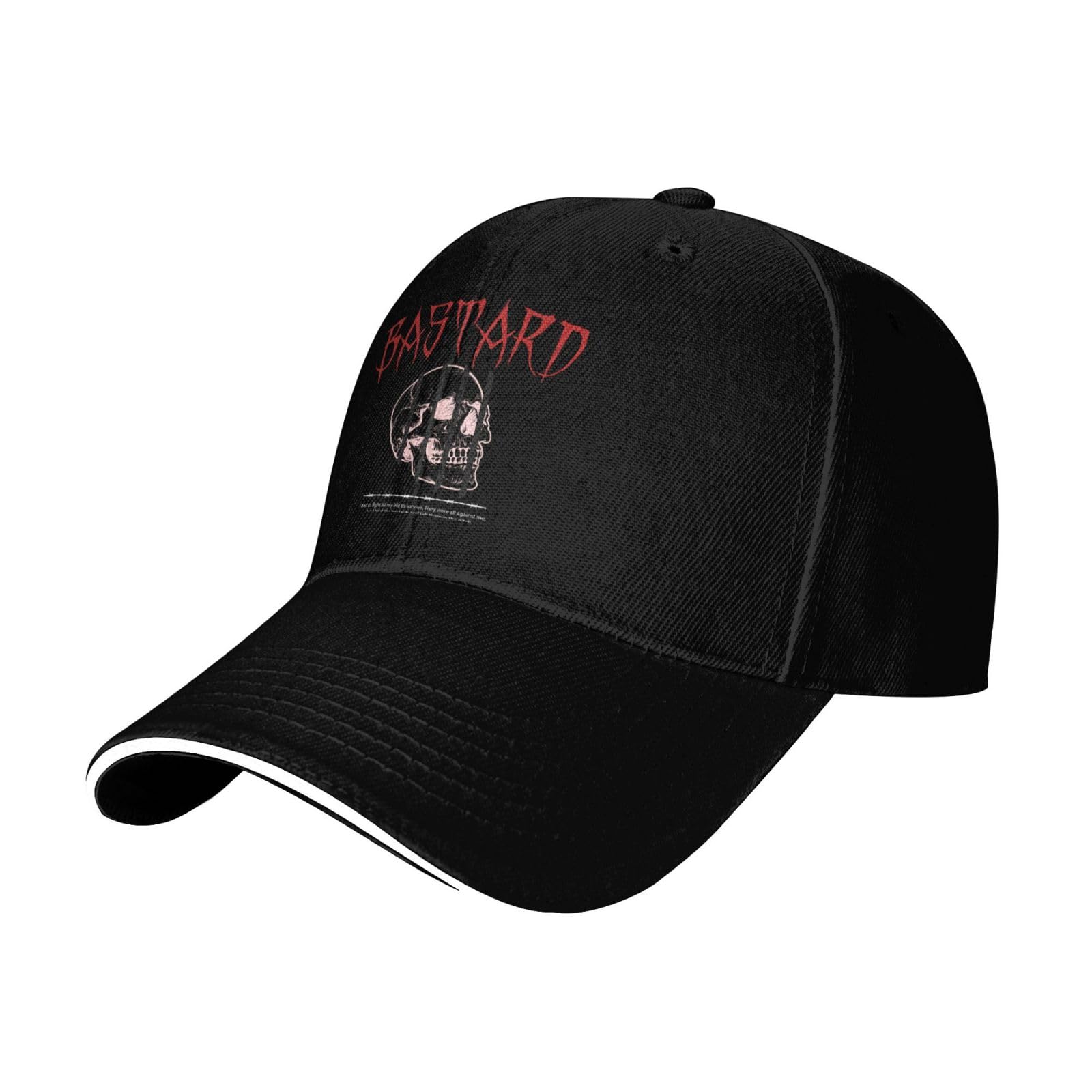 Bastard Skull Baseball Cap for Men Women Low Profile Adjustable Outdoor Golf Dad Hat