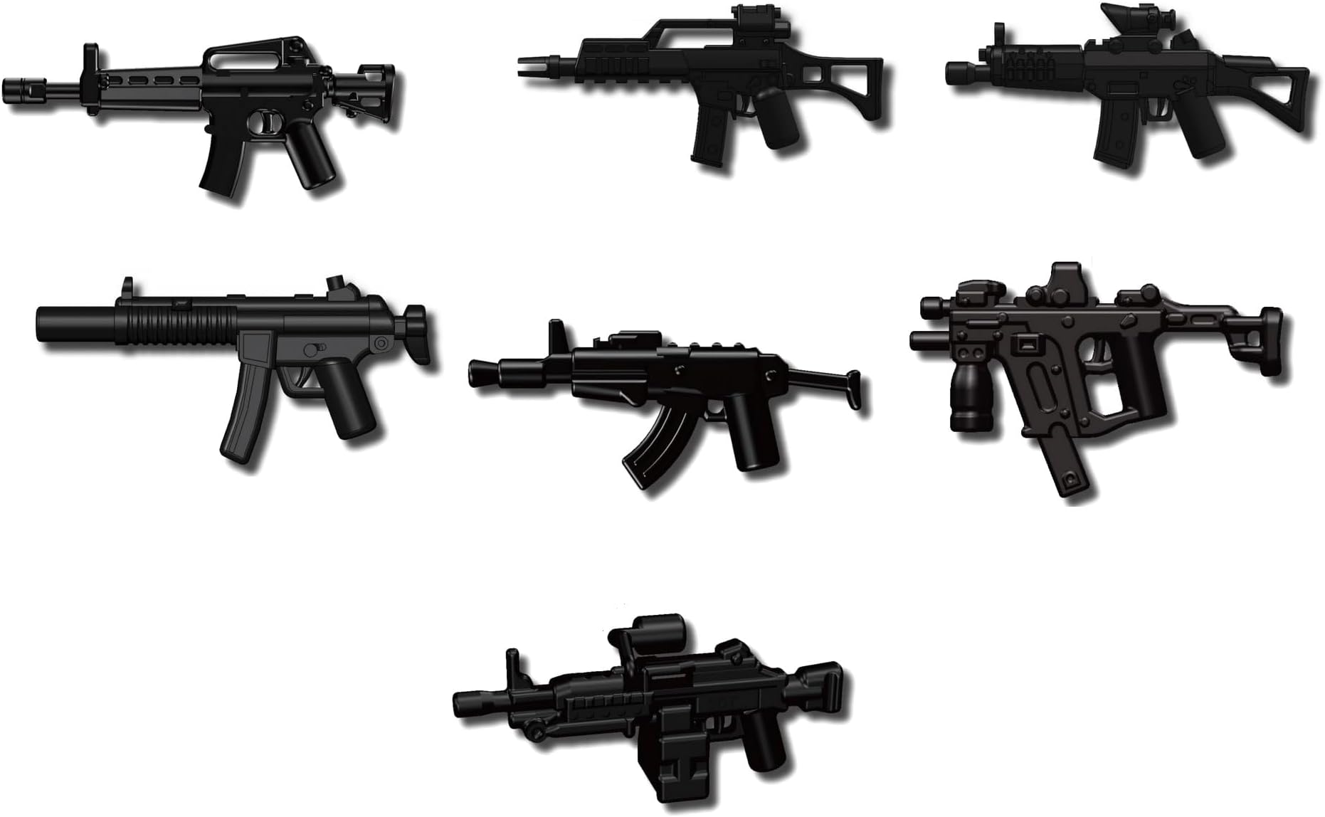 Custom Collectible Modern Combat Weapons Pack (P17) Designed for Brick Minifigs