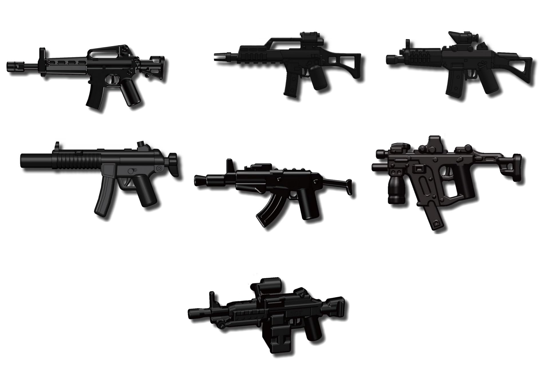 Custom Collectible Modern Combat Weapons Pack (P17) Designed for Brick Minifigs