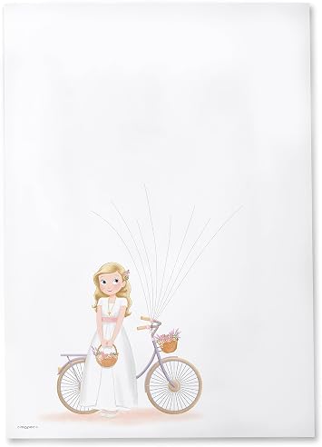 Mopec Print for communion girl basket flowers 29.5 x 42 cm