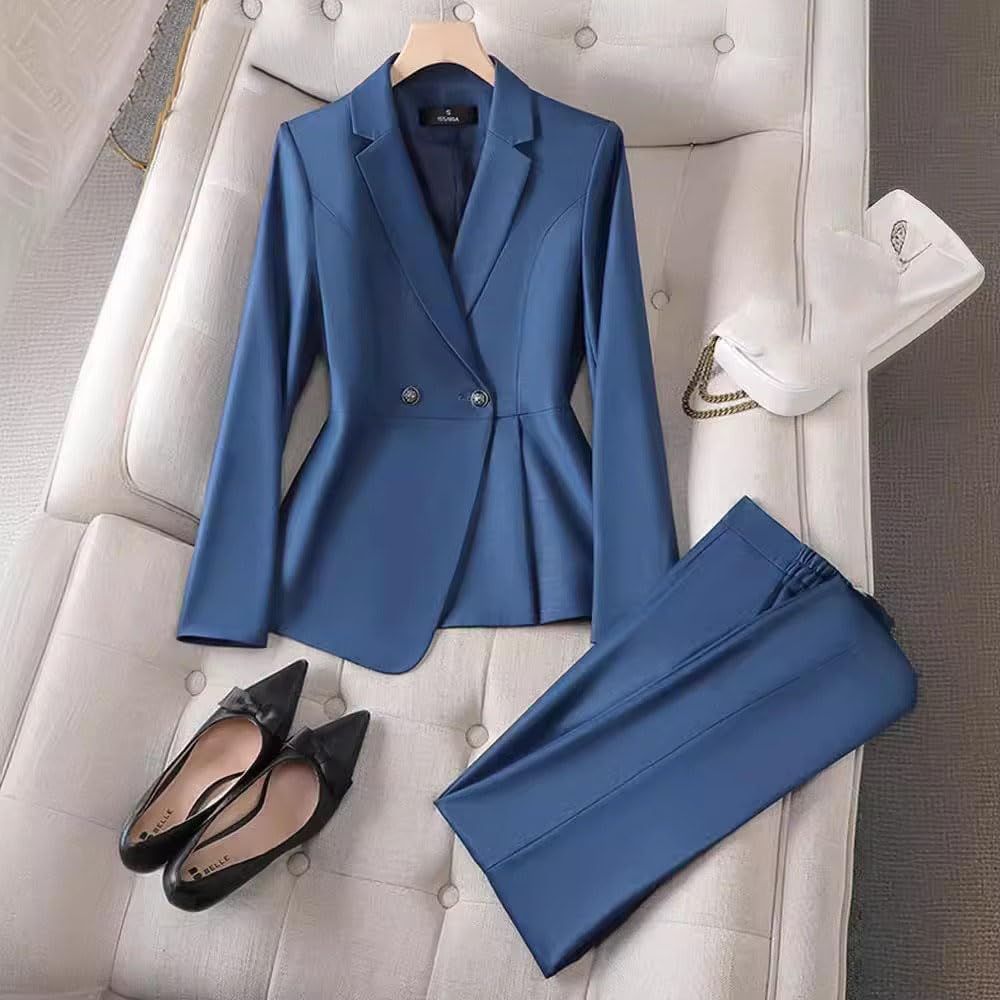 Women's Formal Business Suit Set Blazer Pants Office Workwear