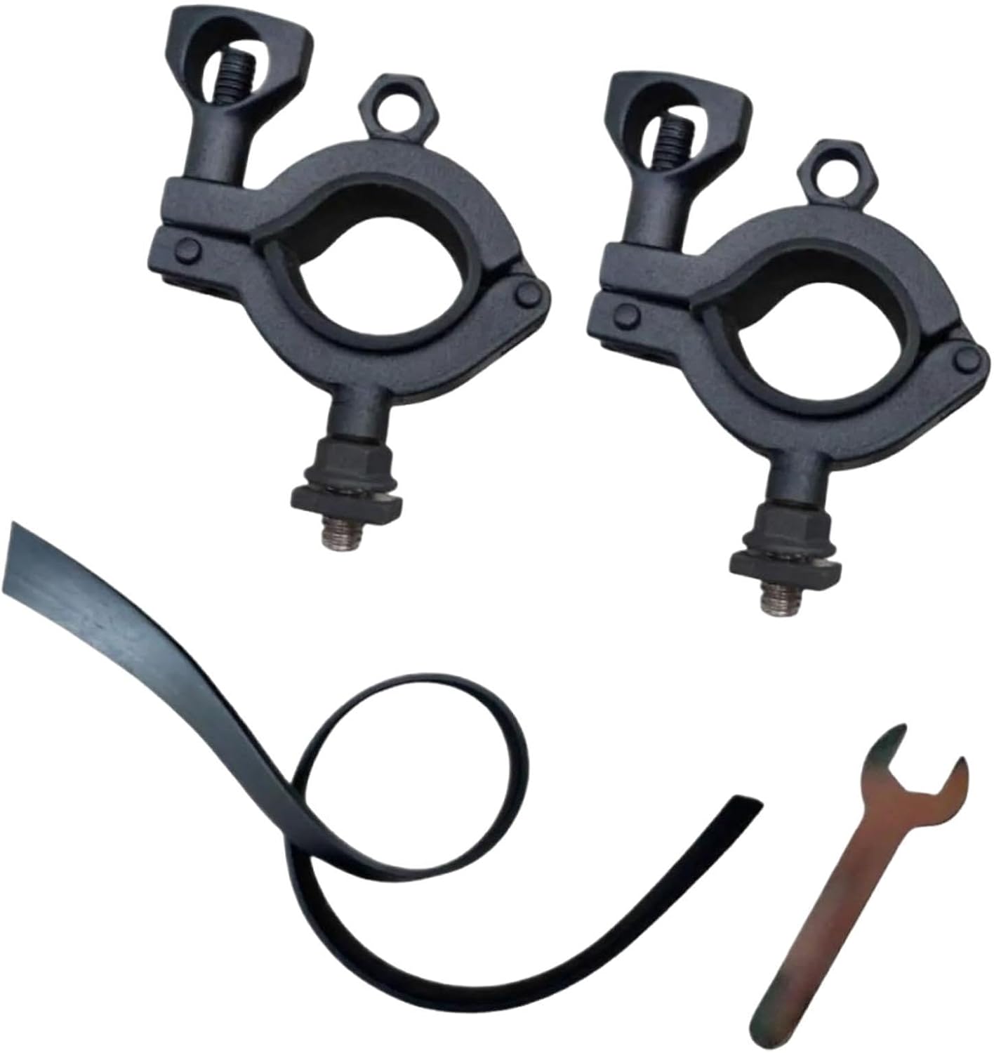 2X Roof Rack Shovels Mount Axe Holder Heavy Duty Shovels Holder Rubber Kit Bracket for Vehicles Truck Accs, Black