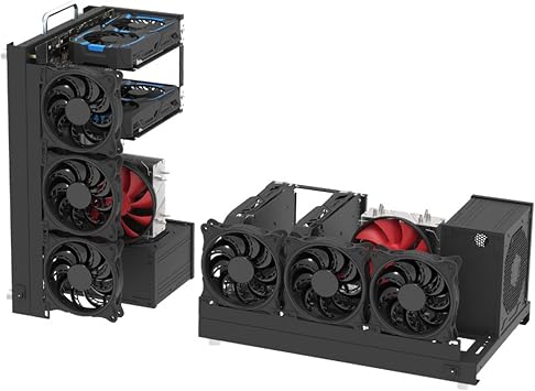 Mining Rig Frame GPU Aluminum Open Miner Mining Computer Frame Rig Case for Currency Mining