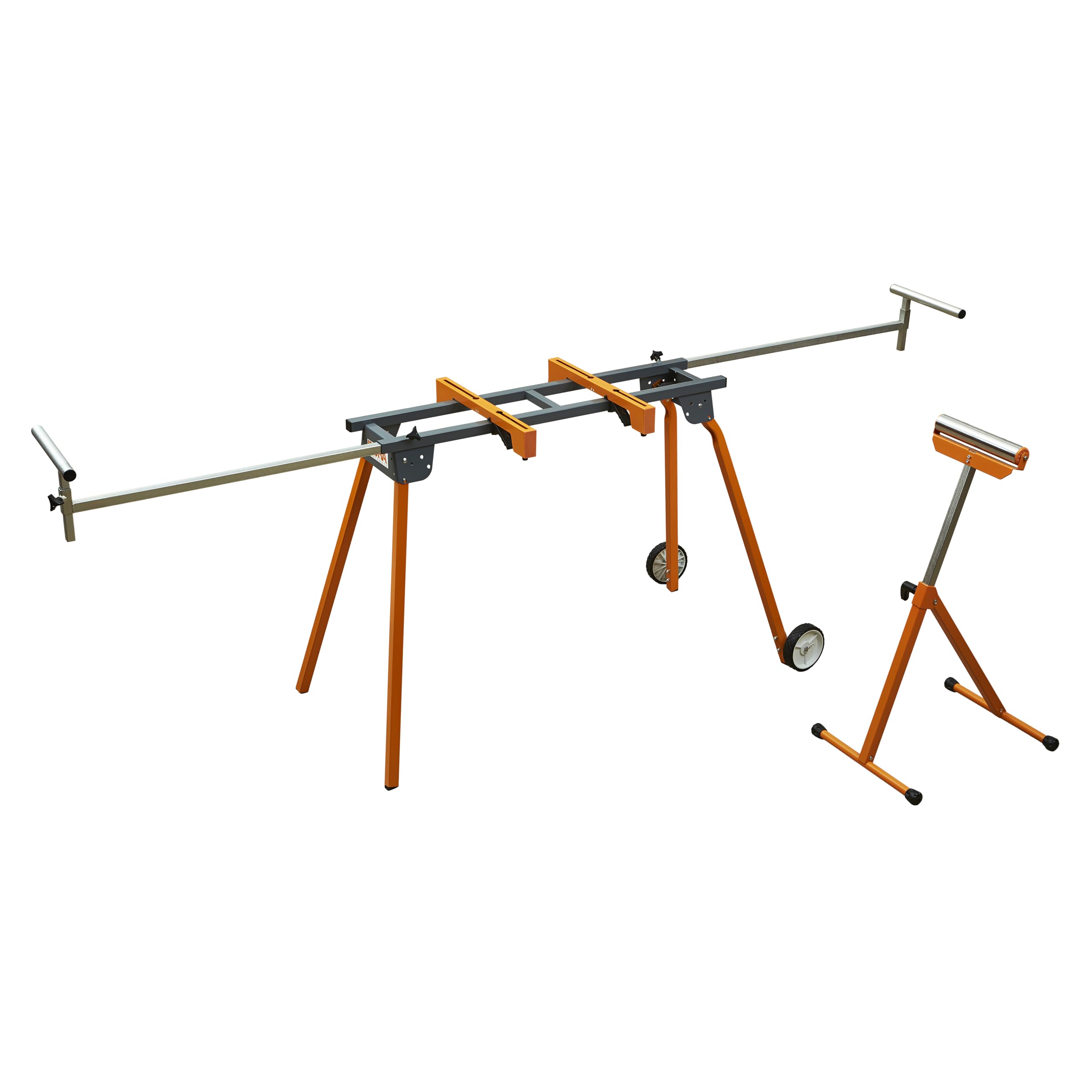 BORA Portable Miter Saw Stand with Pedestal Roller - Universal Folding Work Support for Workshop Tools Compound Miter saws, Chop Saws - 500 Lb Max PM-