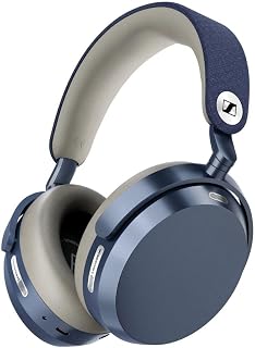 Sennheiser MOMENTUM 5 Cuffie wireless – Cuffie Bluetooth per chiamate di alta qualità, cancellazione adattiva del rumore (ANC), design over-ear, 57 ore di autonomia, denim