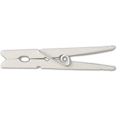 LWR CRAFTS Wooden Large Clothespins 3-5/16" 8.4cm 30 Pieces Per Pack (White)