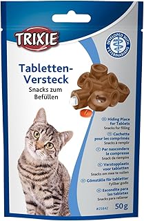 Trixie Tablettenversteck für Katzen | 50 g | Ergänzungsfuttermittel für Katzen | Kann die Medikamentengabe erleichtern | Öffnung für Tabletten | Leicht verformbar product image