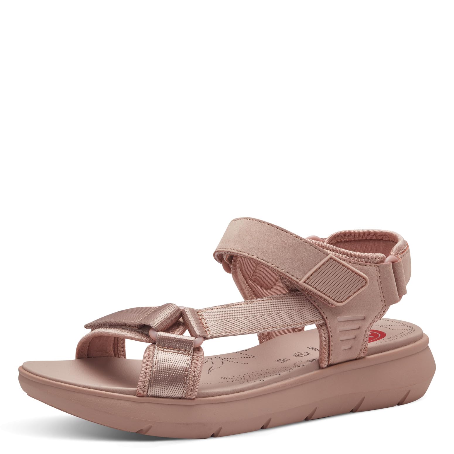 Jana Women’s Flat Sandals with Velcro Vegan, Rose, 6,5 UK