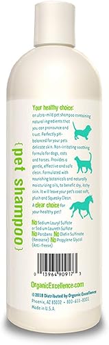 Miniatura 2 de Organic Excellence Champú suave para perros, ideal para todas las mascotas: perros, cachorros, gatos, caballos, formulado para pieles sensibles,
