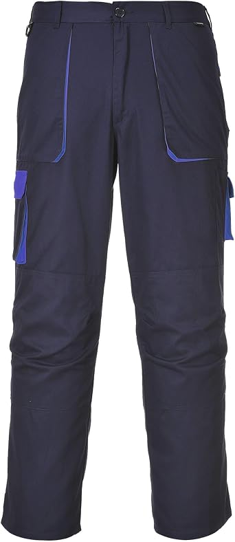 Portwest Workwear Mens Contrast Trousers Navy Small