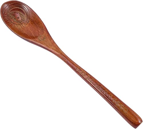 Miniatura 7 de NOLITOY Cuchara ritual de ramen cucharas cucharas mini cucharas para comer servir ensalada de madera tallada cucharas de sopa cucharas de madera