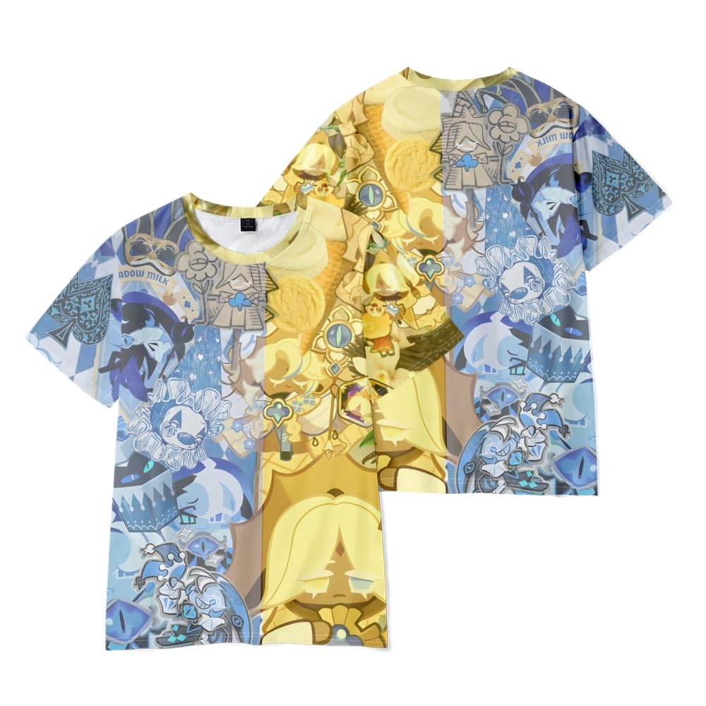 Hzsyc Unisex Kids E Boys Shadow Milk Cooki T-Shirt Kids Shadow Milk Cooki 3D Figur Printed Shirt For Fans Gift (,13-14Years)