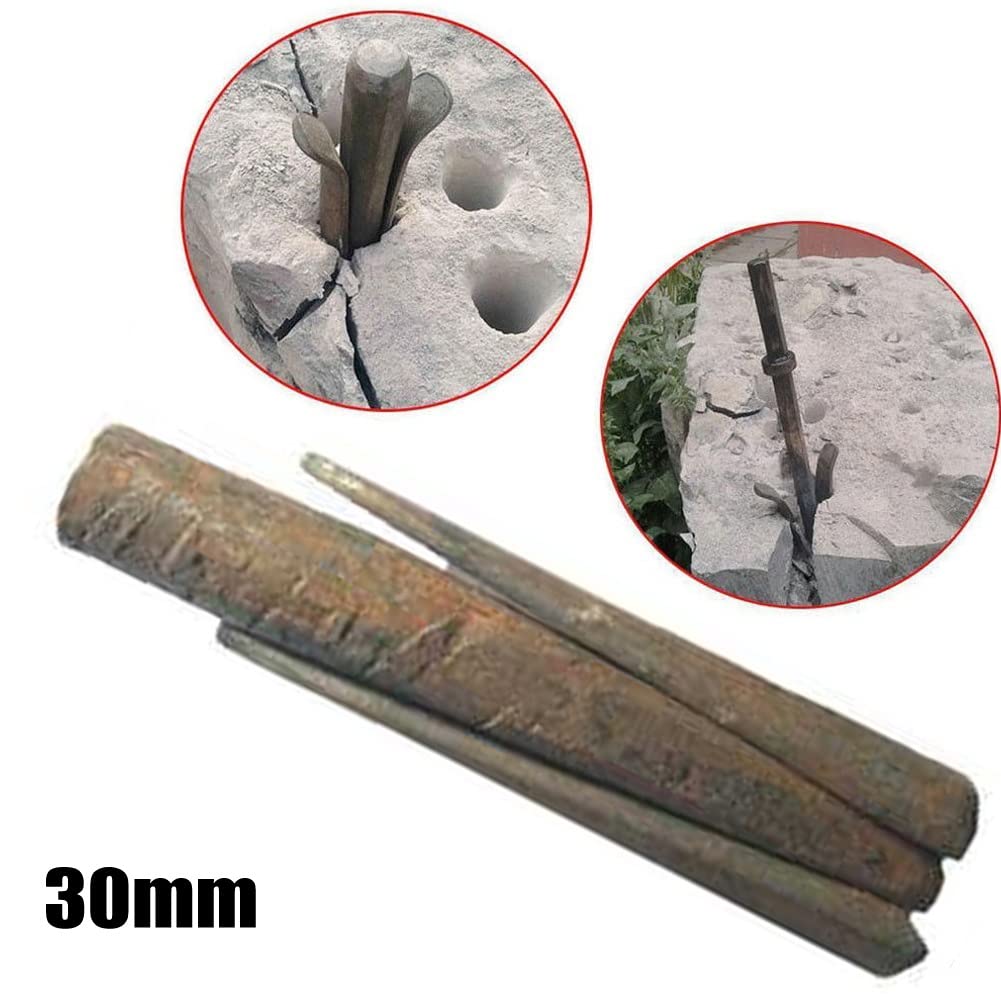 Rock Stone Splitters 30mm Metal Wedges Concrete Rock Splitter for Granite Marble