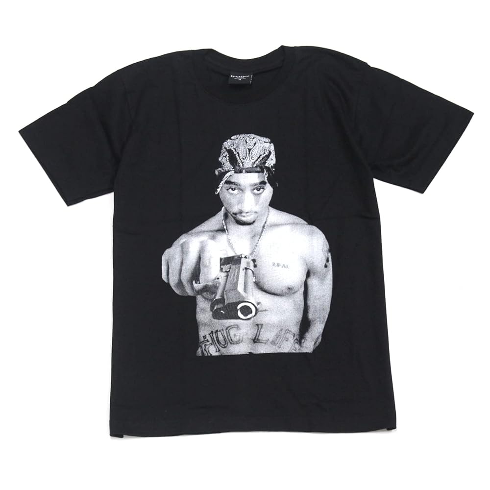 2PAC Tシャツ　ヒップホップ　半袖　ストリート　【M0085M】 Amazon | [BROADWAY] プリントTシャツ 2PAC トゥーパック ヒップ