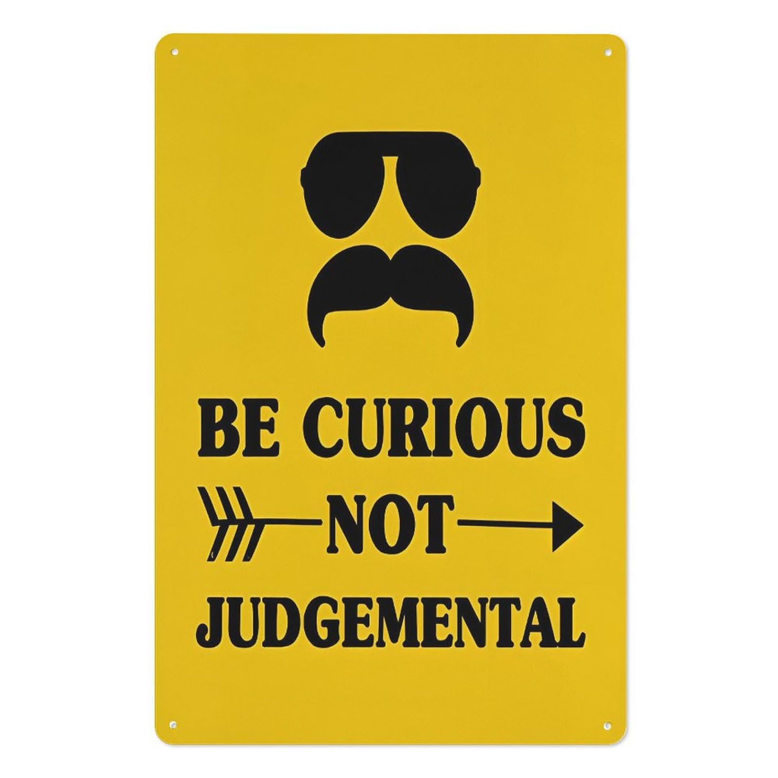 Yelacesing Metalpostera3226 Positive Ted Gift Lasso Be Curious Not Judgemental Sign, Football Lover Tv Show Quotes Football Coach Metal Sign Plaque Poster 8X12 Inches