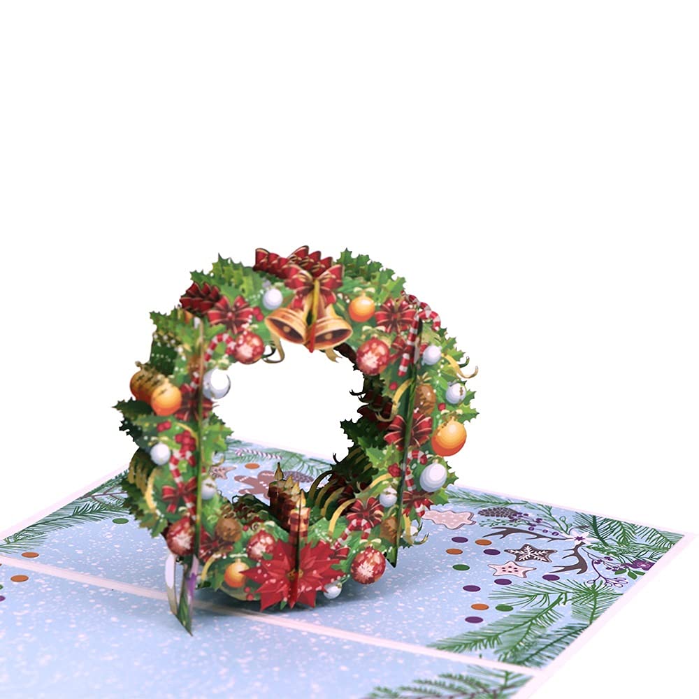RAN 5 stücke Urlaub Geschenkkarte 3D Pop-up Weihnachtskarten Geschenk-Gruß-Karte Postkarte for Weihnachtsfeier