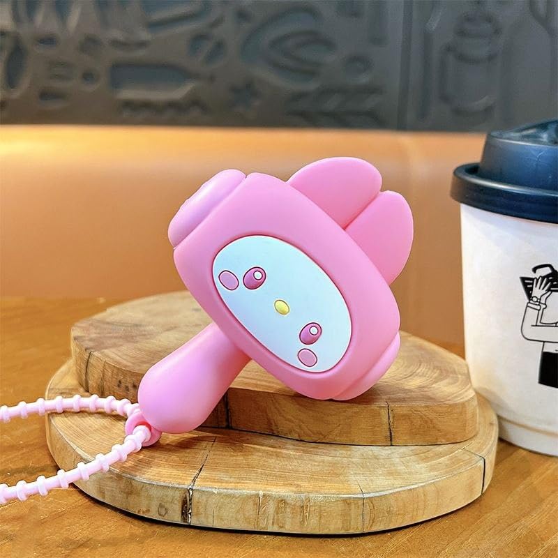 Image of Cute Animal Character Hammer Toy with Wrist Strap, Design, Silicone, Multicolour (Bunny Pink)
