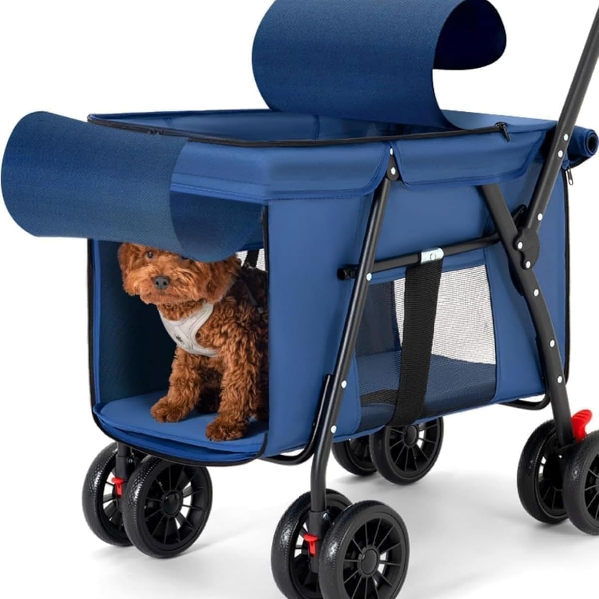 MYJYG ペットカート 犬用 犬用ベビーカー ペットバギー 折りたたみ式 犬 カート大型犬 多頭中小型犬・猫折りたたみ ペットベビ