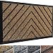 Extra Durable Front Door Mat Diamond Brown - Rug Entry Door Mat - Non-Slip Waterproof Thin Doormat Outdoor Doormat Indoor (30 x 18) - Inside Doormat and Back Door Mat - Easy Clean Door Rug Entry Mat