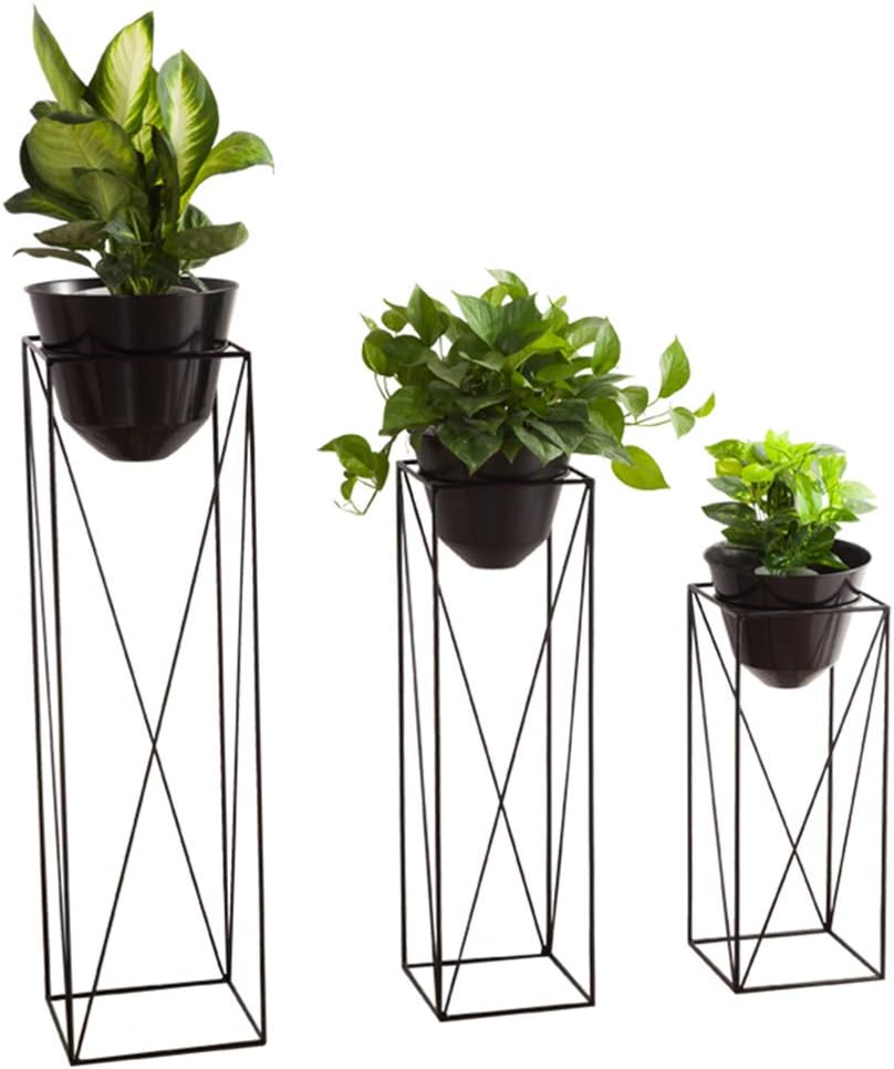 Metal Flower Pot Rack Indoor Balcony Decoration Display Stand Outdoor Garden Patio Plant Bonsai Decorative Display Plant Shelf Home Decor-Set of 3