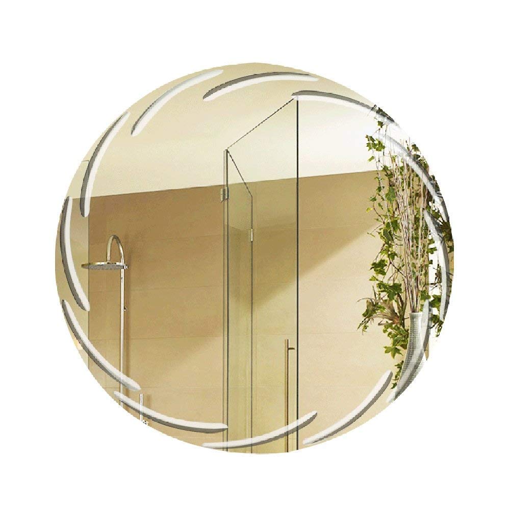 TYUHDUYUR Mirror European-Style Bathroom Round Wall Bathroom Makeup Wall-Mounted/Size 70 * 70cm