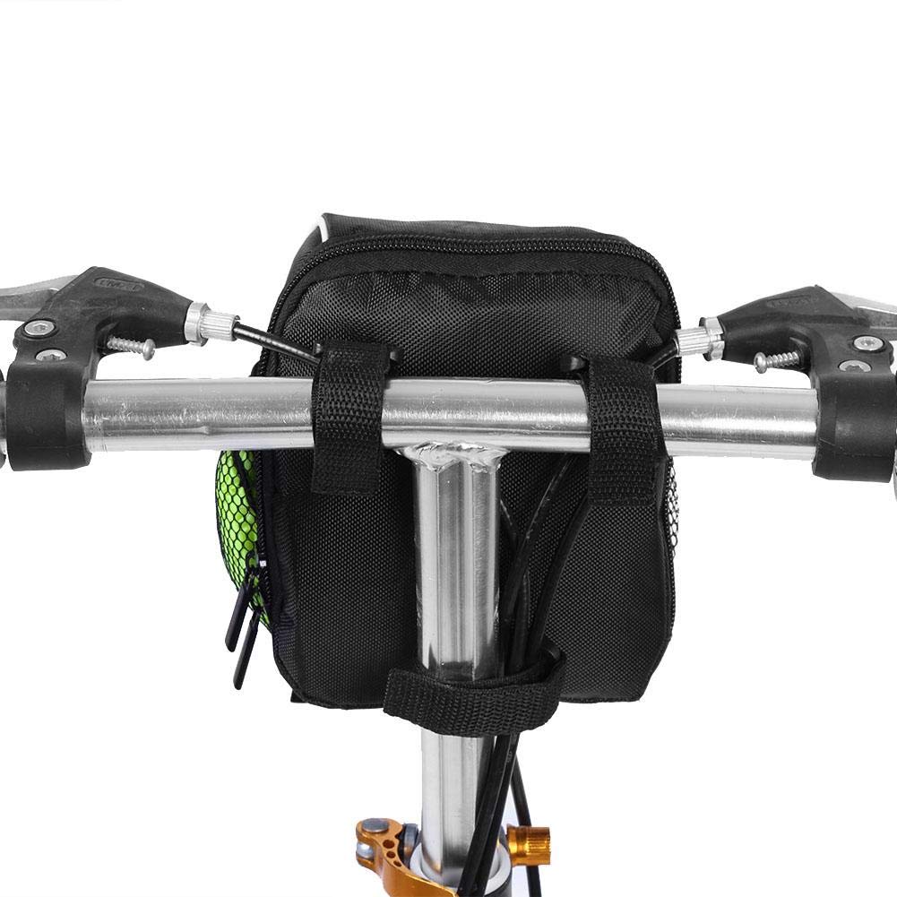 Borsa Anteriore Da Manubrio Per Bici, Impermeabile, 12x11x16 Cm, Con Strisce Riflettenti E Tracolla, Sgancio Rapido
