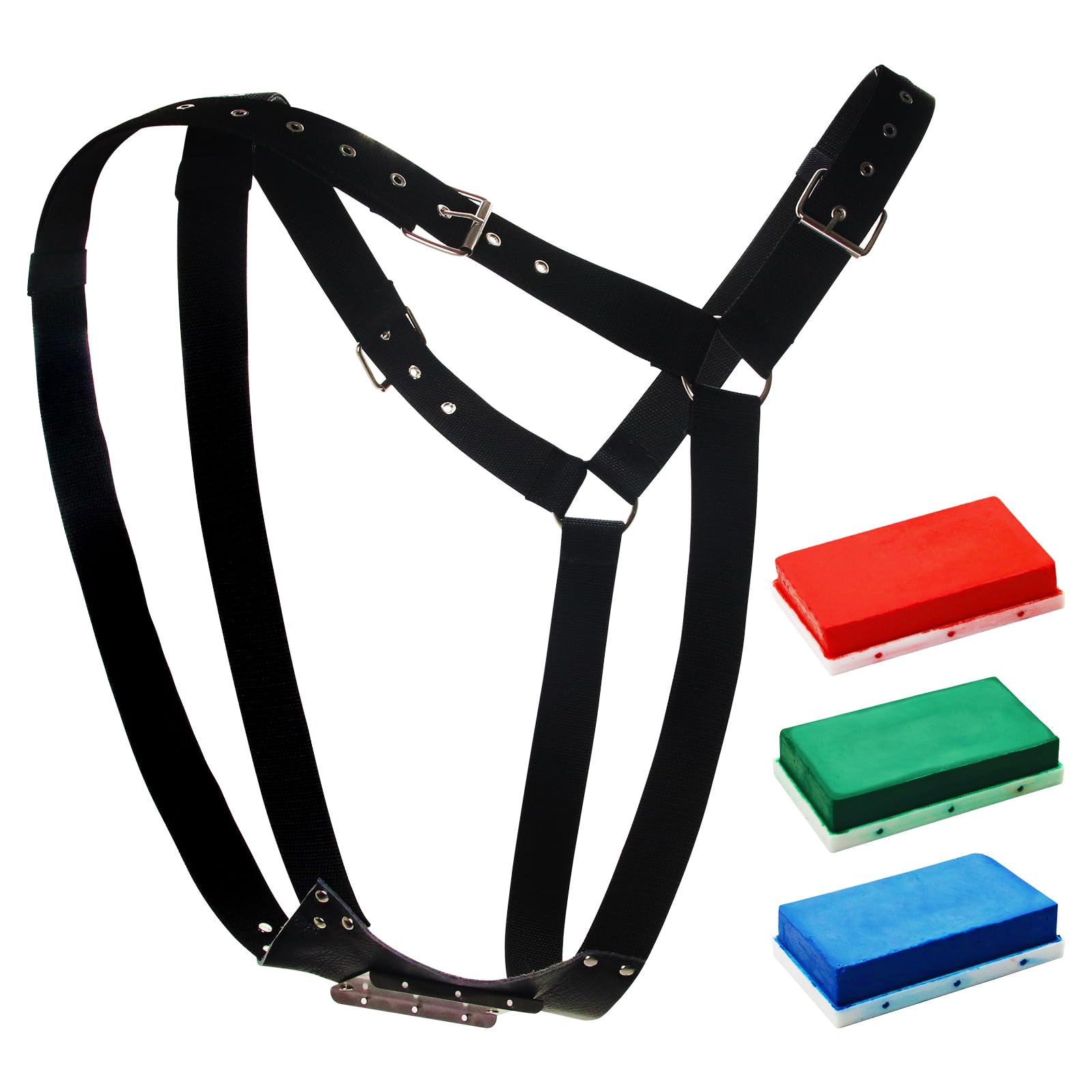 Kit de harnais d'élevage pour bélier – Marqueur de balle réglable avec 3 crayons de graisse colorés pour détection de la chaleur et gestion du bétail