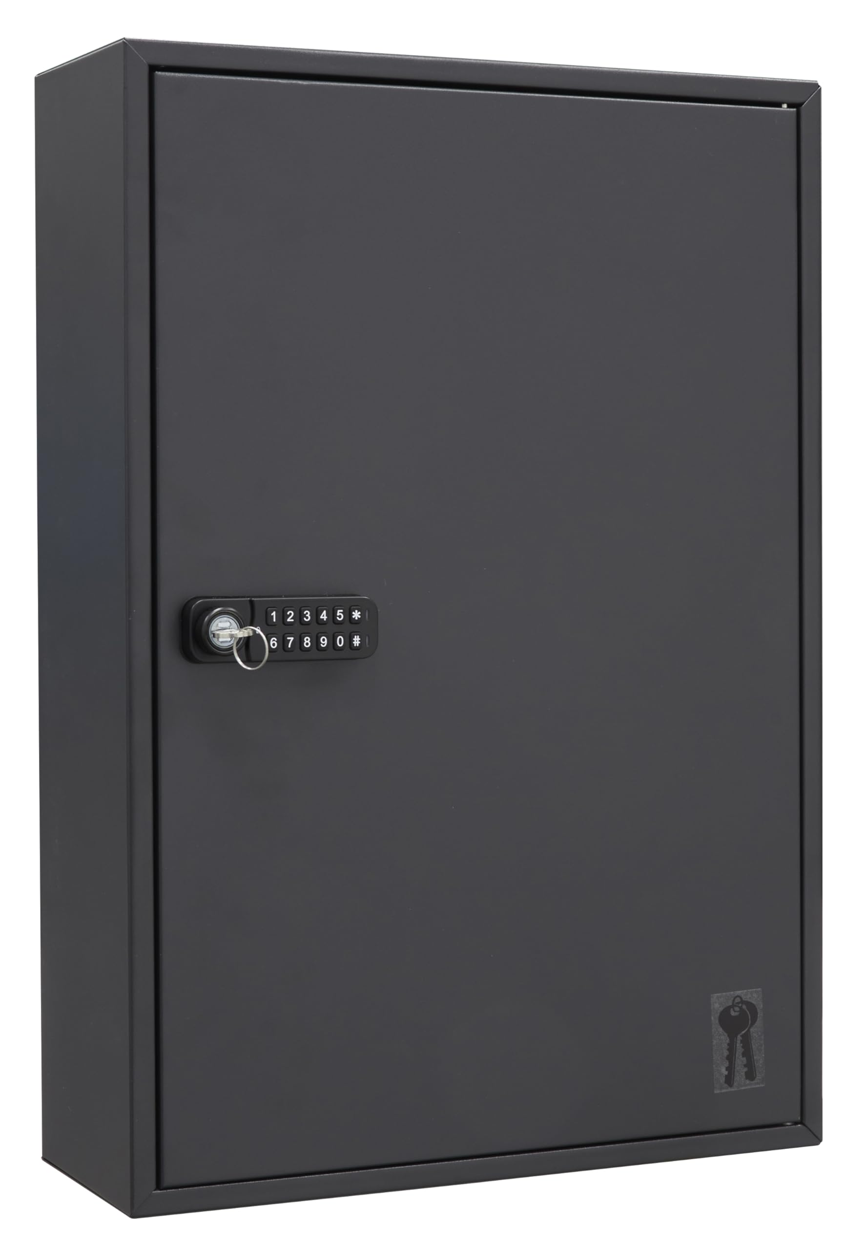 Arregui PL200EN Armario de Llaves con 200 Ganchos Regulables en Altura | Caja de Seguridad de Acero para 200 Llaves | con Cerradura Electrónica IP65 cón Códigos Programables | 55 x 38 x 14 cm | Negro