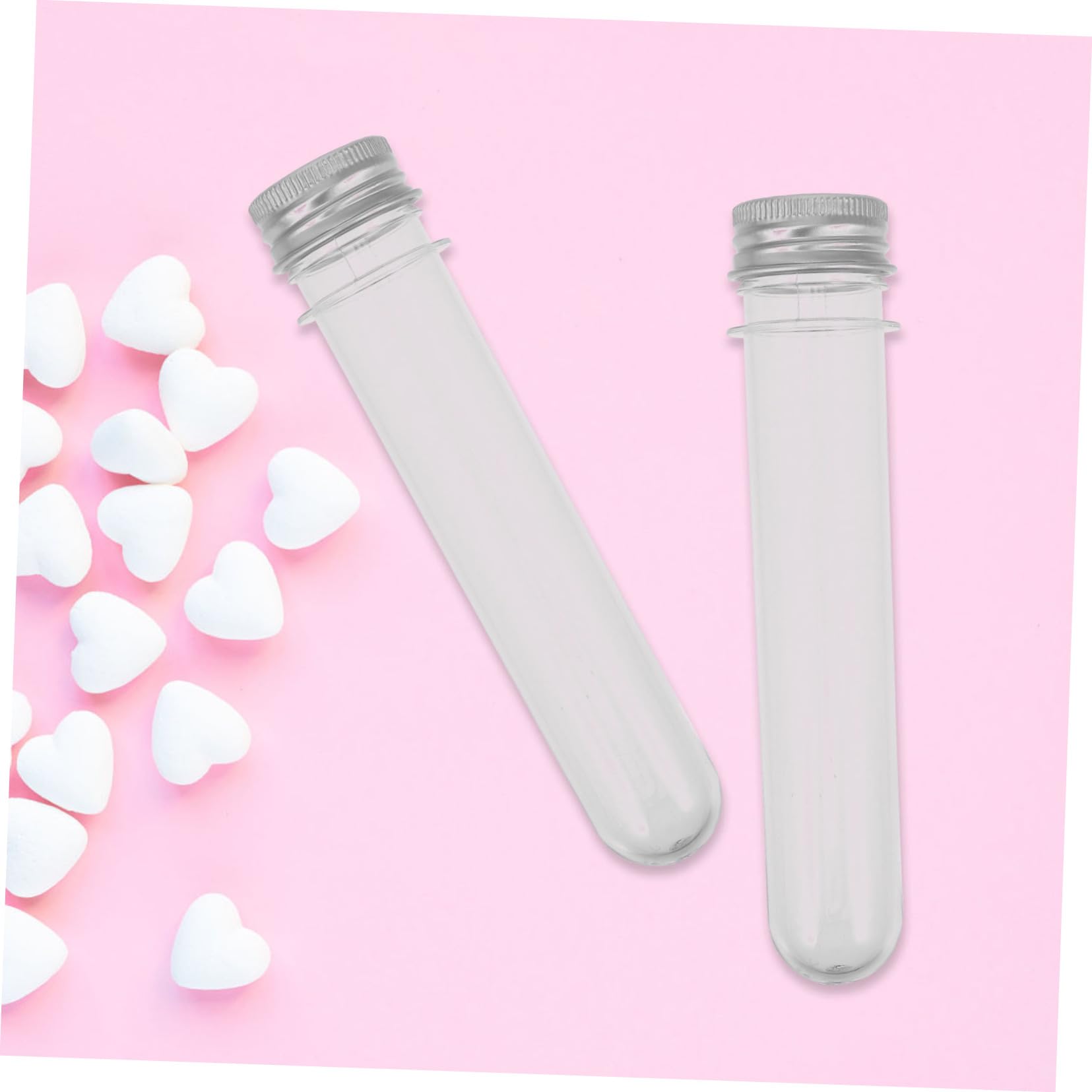 Cabilock 50 Pcs Caja De Dulces De Tubo De Ensayo Tubos De Ensayo Portátiles Convenientes Botellas De Deseos Delicadas Botellas De Deseos Botellas De Deseo De Boda Accesorios De Té Silver Pd