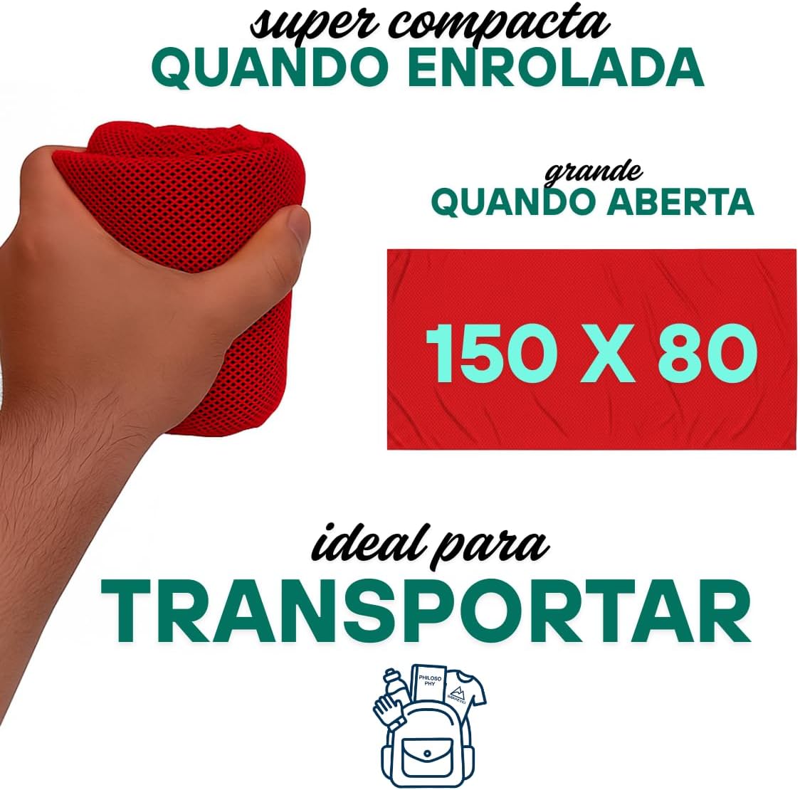 Toalha Microfibra Alta Absorção Grande 150 X 80 Cm Ultrafina Com Bolsa Secagem Rápida Compacta Academia Acampamento Natação (vermelha) Toalha Microfibra Alta Absorção Grande 150 X 80 Cm Ultrafina Com Bolsa Secagem Rápida Compacta Academia Acampamento Natação (vermelha)
