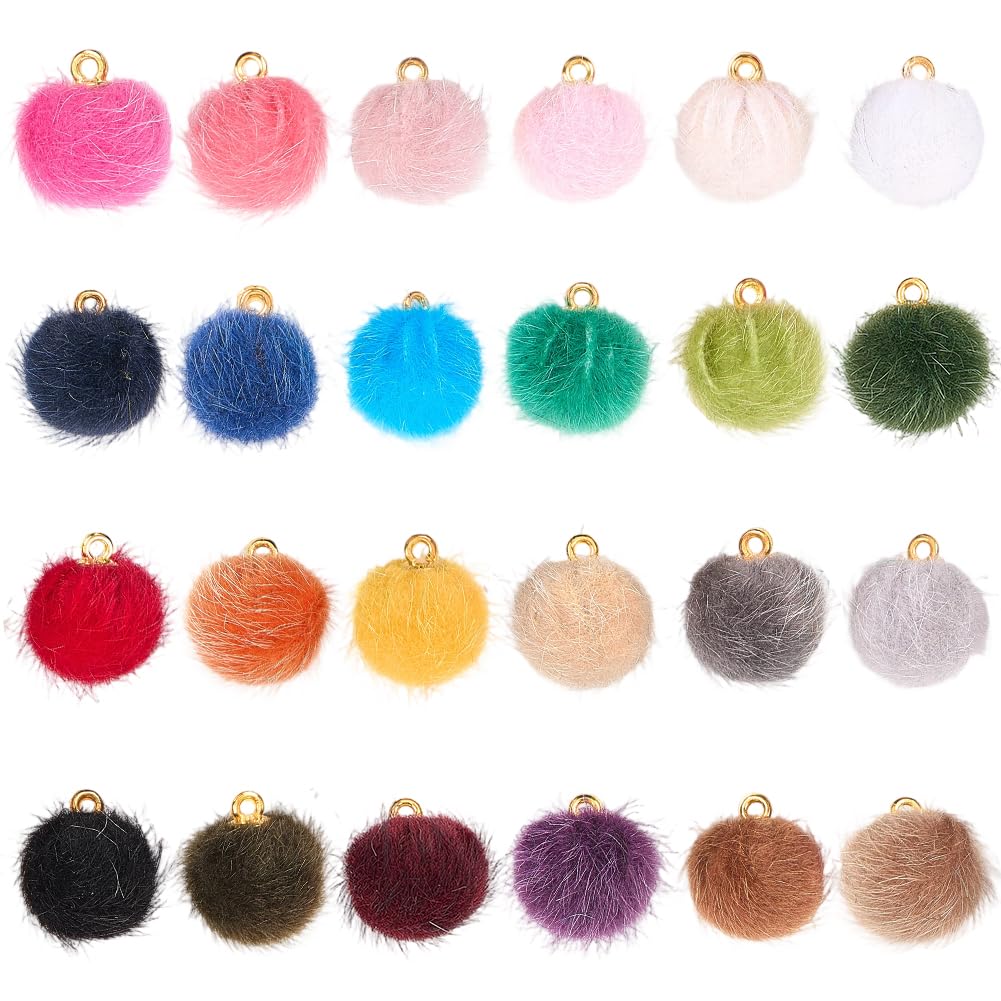 Pendentifs petites boules en vrac : customisez vos sacs et clés avec 24 couleurs