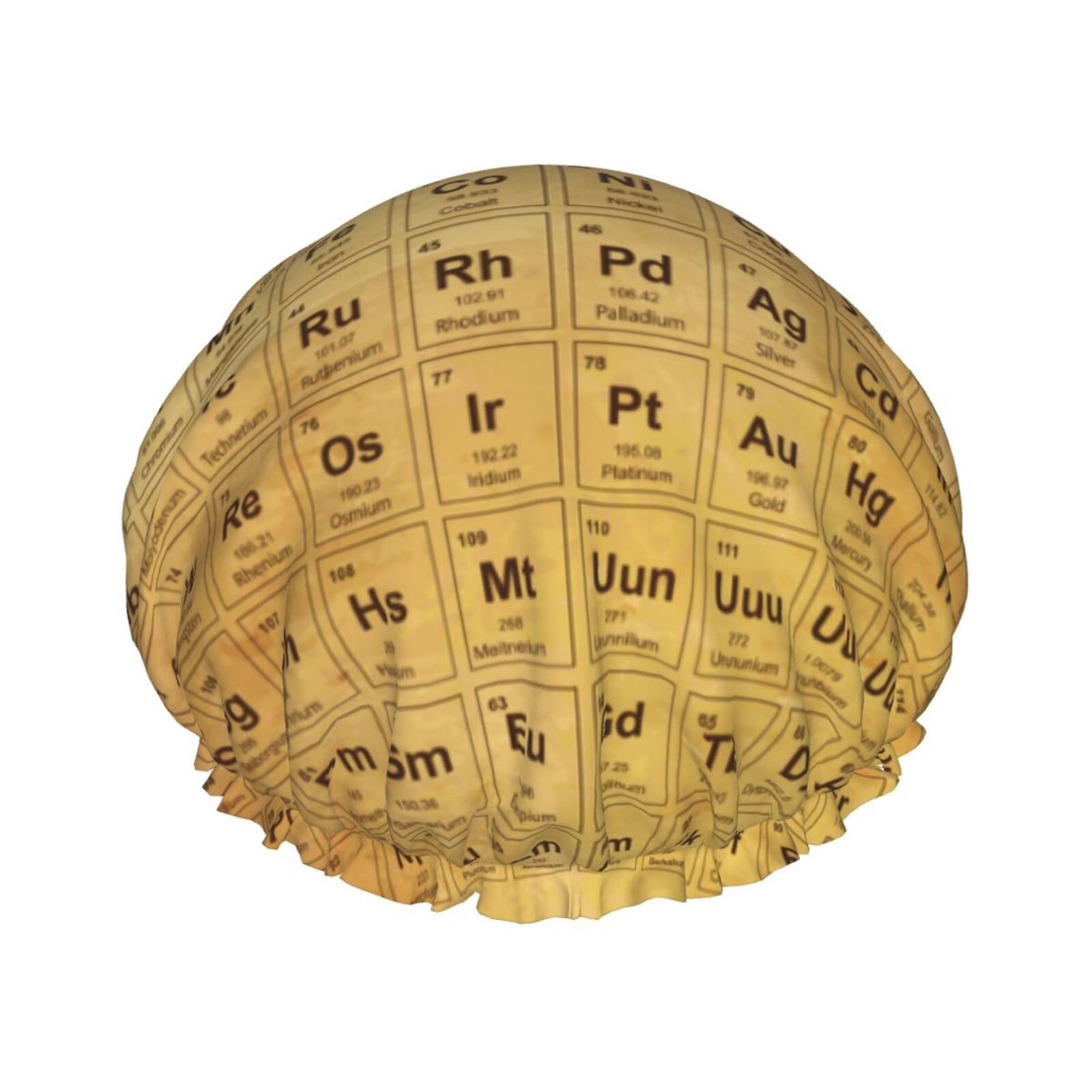 Bonnet de douche réutilisable élastique avec motif carte vintage rétro pour toutes longueurs