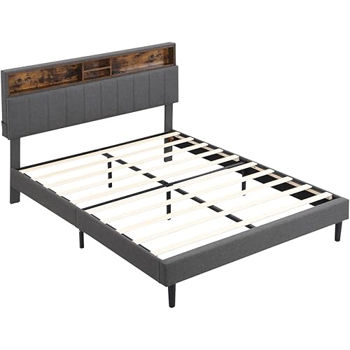 TRIPLE TREE Upholstered Platform Bed, Queen Size Platform
