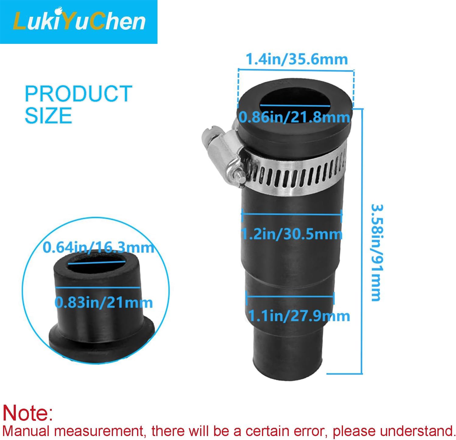 Dishwasher Connector Kit for Insinkerator Garbage Disposals, Dishwasher Drain and Disposal Connector Include 1 Inlet Connector 1 Hose Clamp 3 Spring Clamps